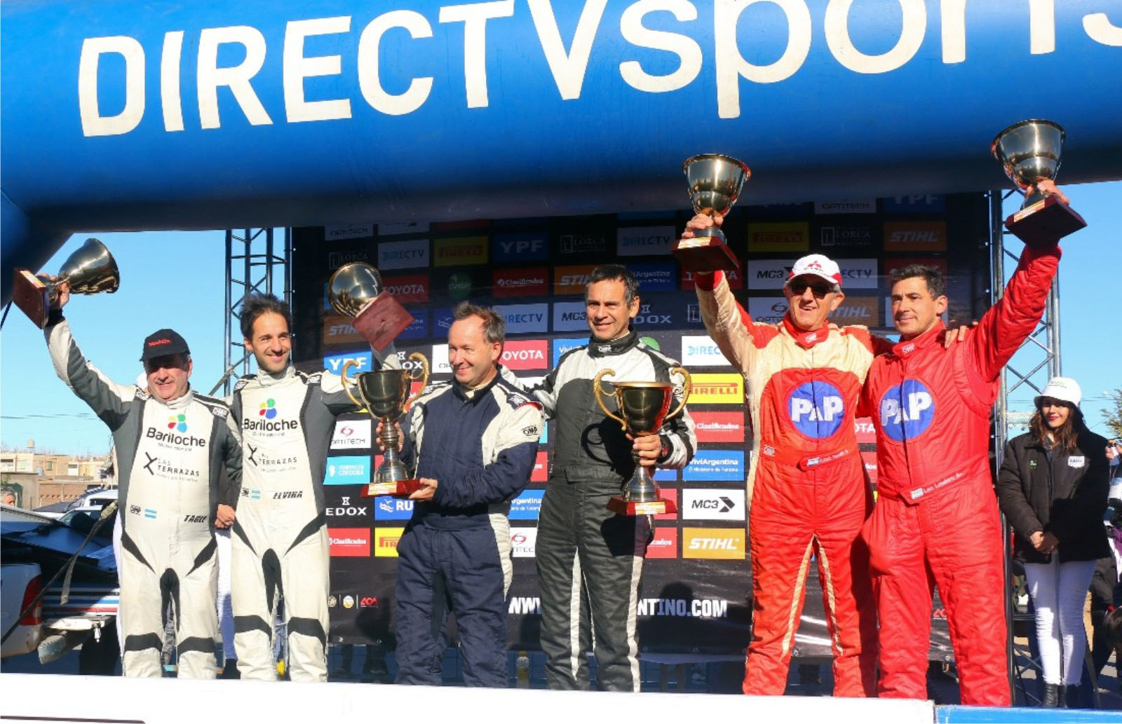 Podio Antonio Prevedello tercero RC2N