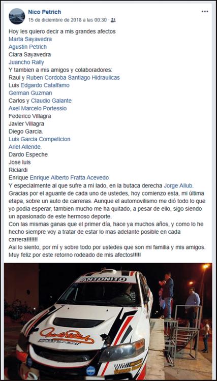 Publicacion Face Nicolas Petrich