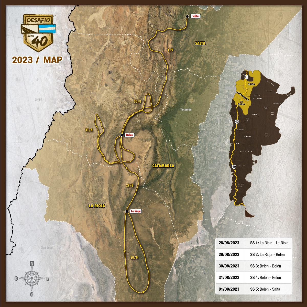 Mapa Desafio Ruta 40