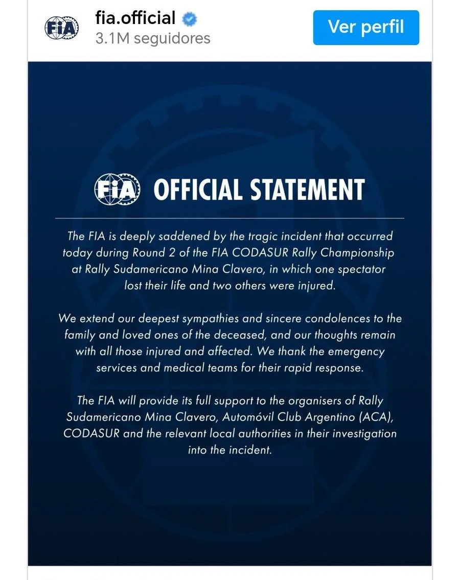 comunicado FIA